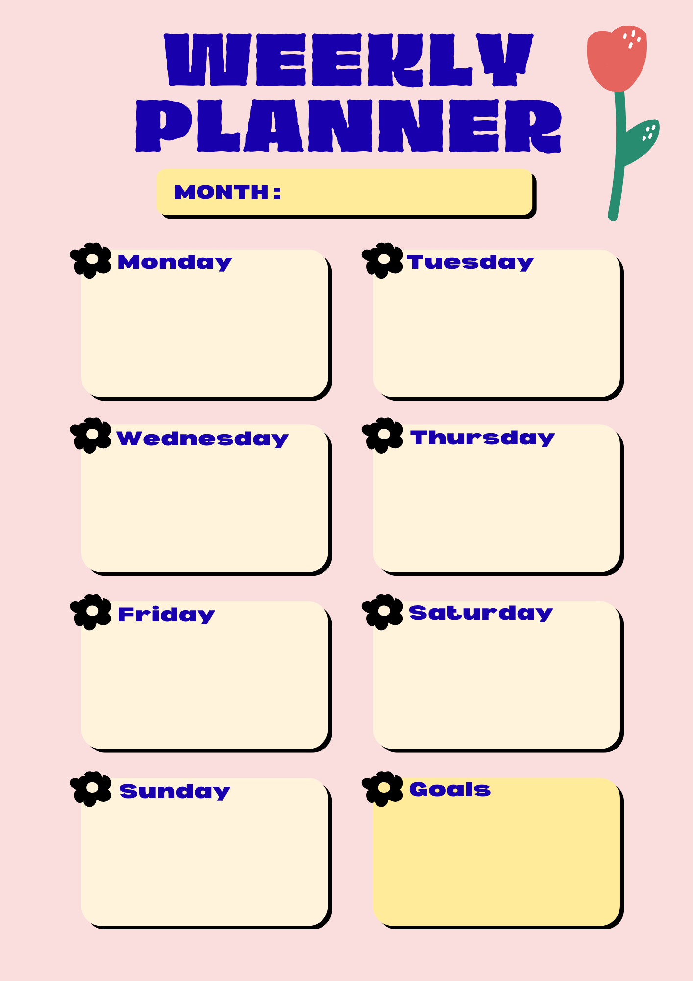 minimal printable & canva template